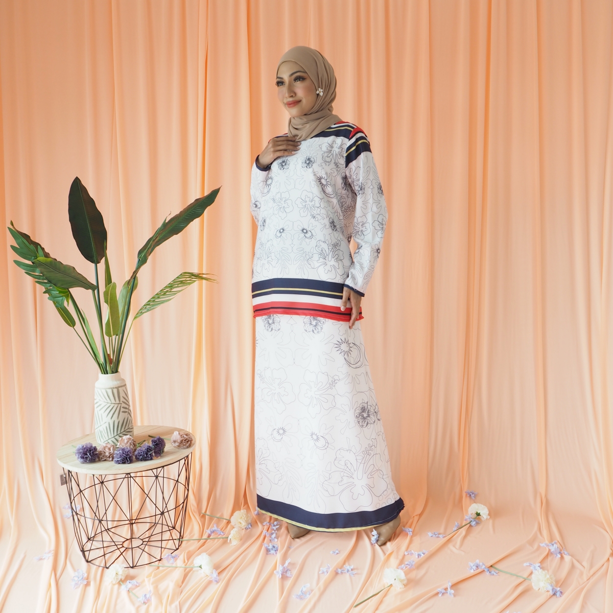 SW5387 Merdeka Printed Baju Kurung As Picture 1