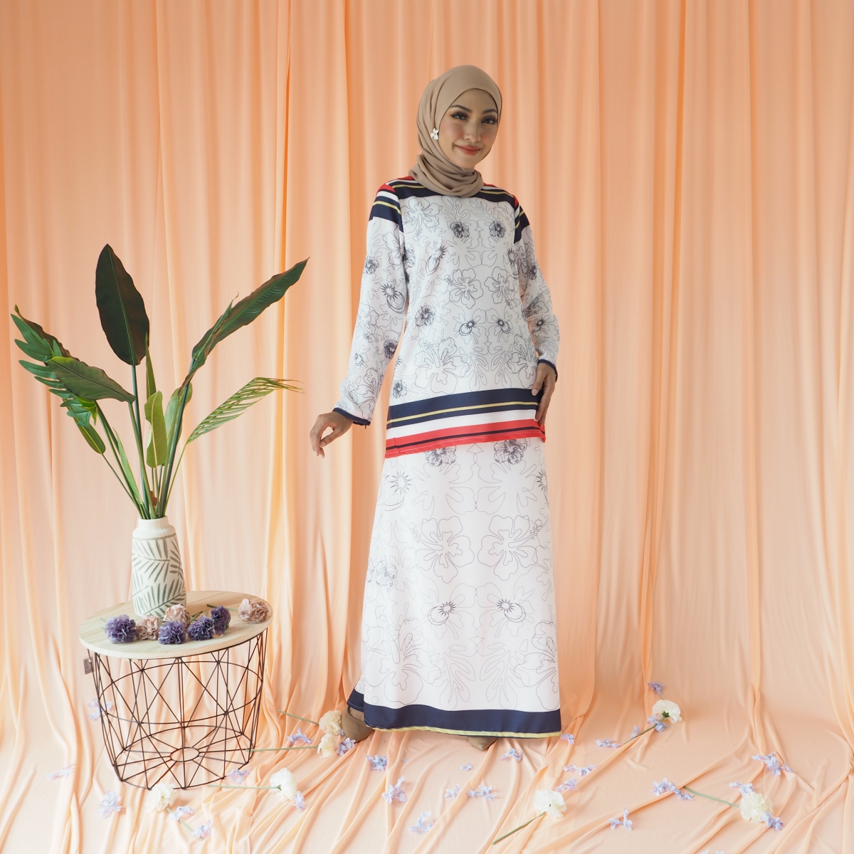SW5387 Merdeka Printed Baju Kurung As Picture 1