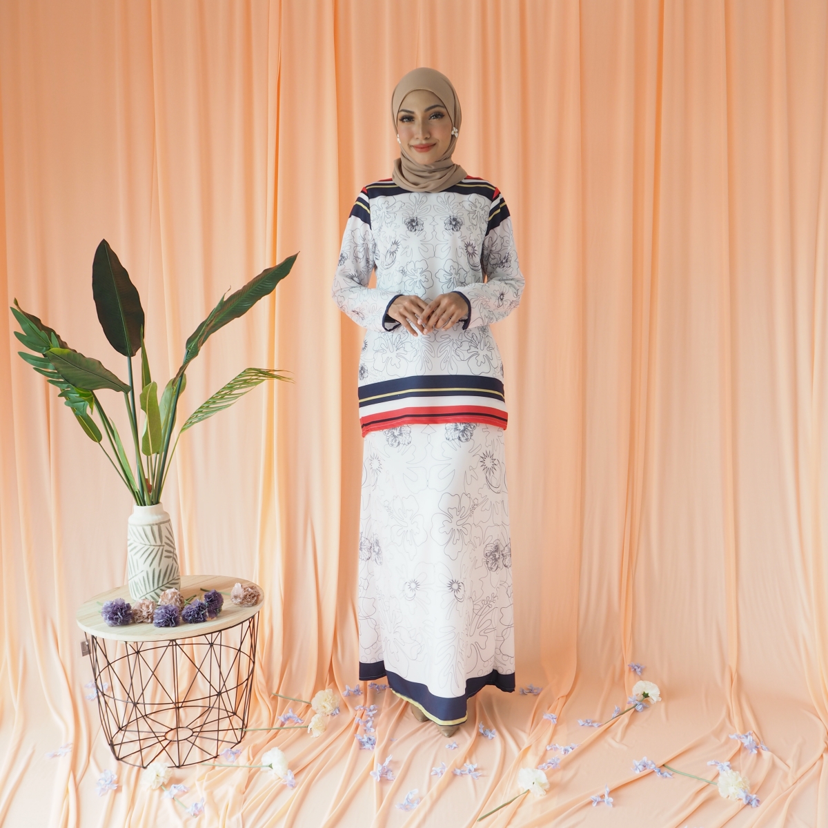 SW5387 Merdeka Printed Baju Kurung As Picture 1