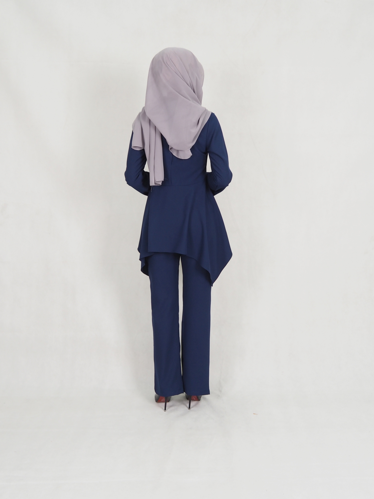 SW5389 (BREASTFEEDING) BLOUSE & PALAZZO PANTS  NAVY BLUE