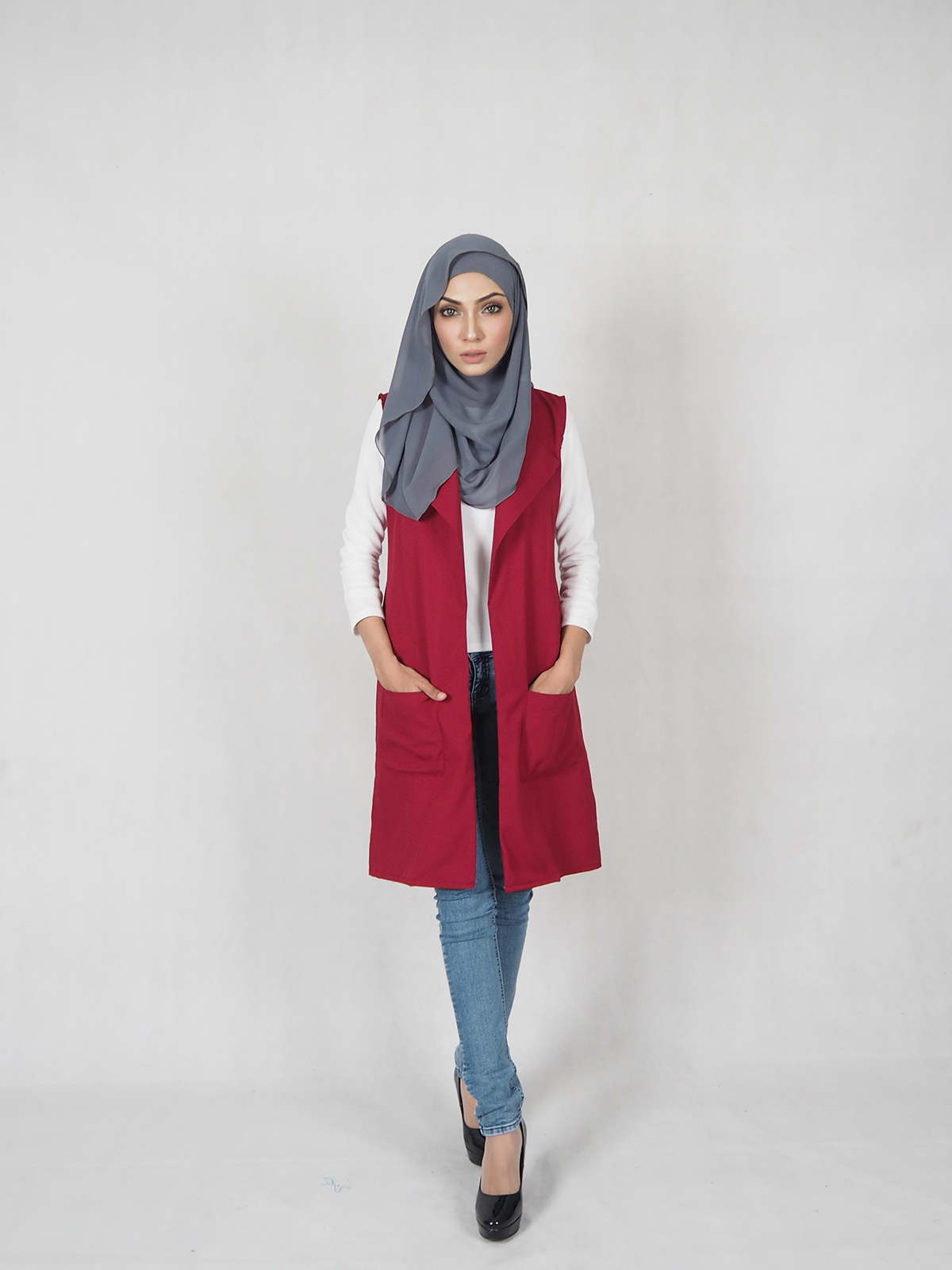 SW5365 Jesica Stylish Jacket Maroon