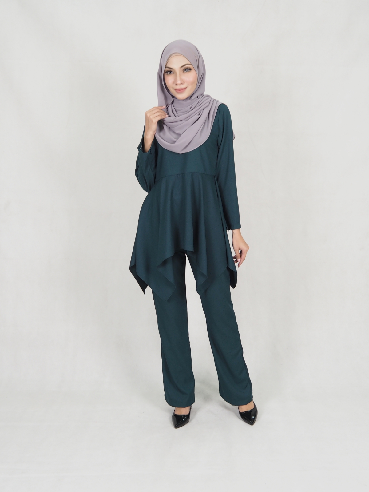 SW5389 (BREASTFEEDING) BLOUSE & PALAZZO PANTS  EMERALD GREEN