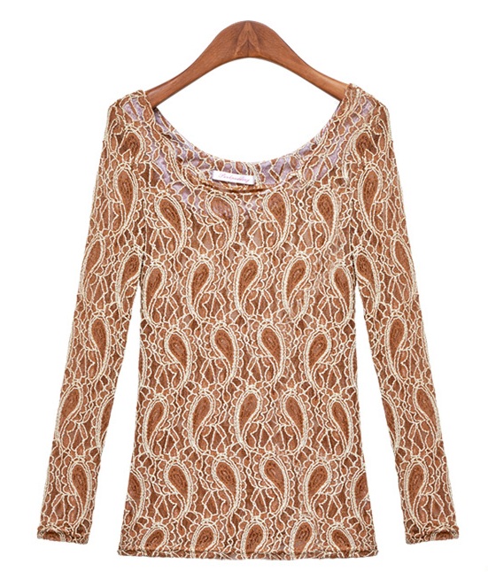 BM71307 Casual Lace Top Brown