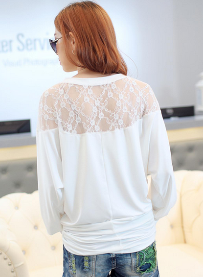 BM71321 Korean Lace Top White