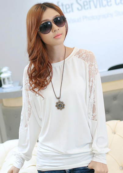 BM71321 Korean Lace Top White
