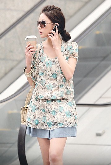 BM71322 Floral Printed Blouse As Picture