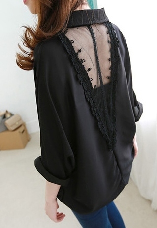 BM71323 Sleeve Top Black