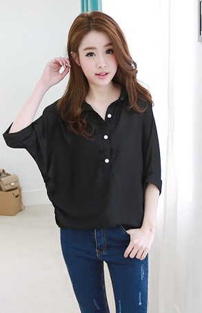 BM71323 Sleeve Top Black