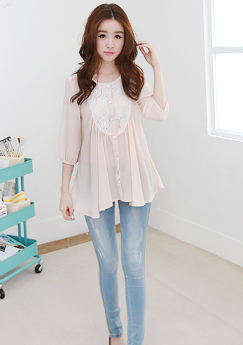 BM71329 Lace Blouse As Picture