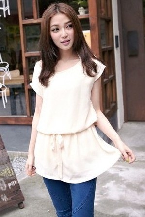 BM71340 Korean Blouse Almond