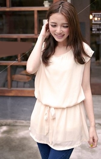 BM71340 Korean Blouse Almond