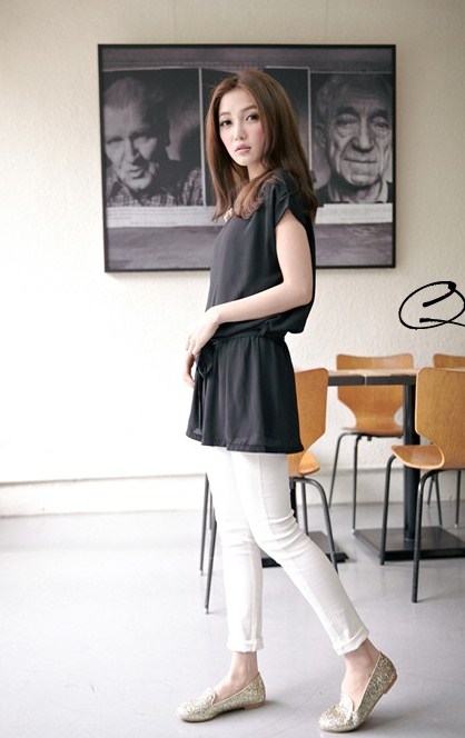 BM71340 Korean Blouse Black
