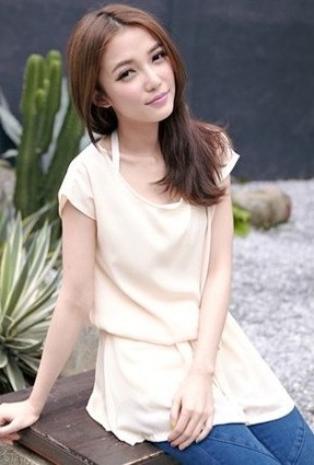 BM71340 Korean Blouse Almond