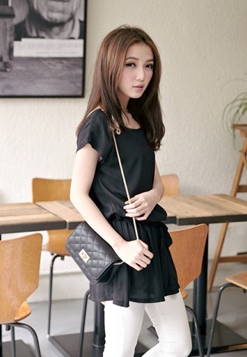 BM71340 Korean Blouse Black
