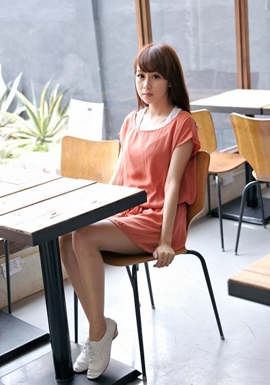 BM71340 Korean Blouse  Orange