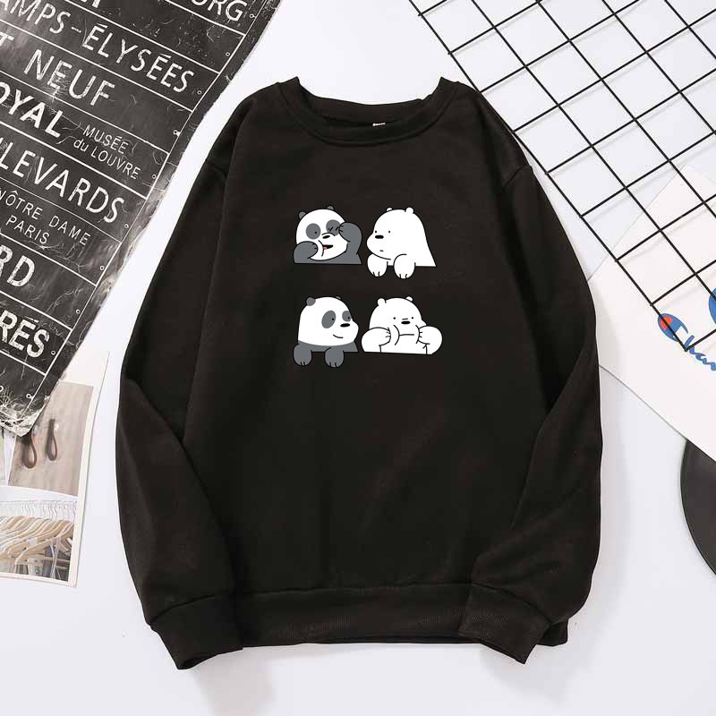 KW80784 Pandabear Women's Hoodie Black