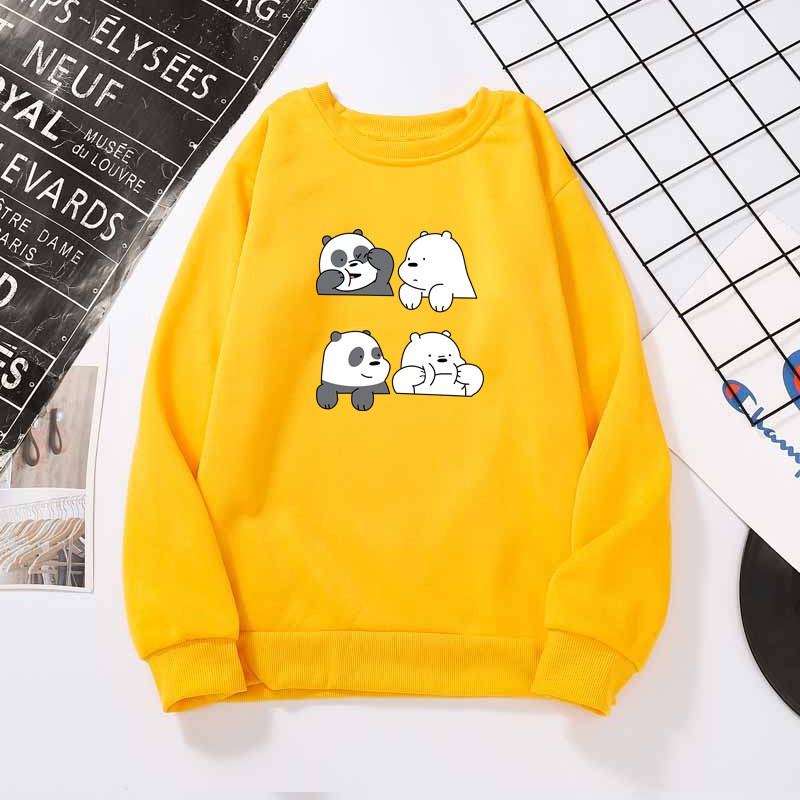 KW80784 Pandabear Women's Hoodie Yellow