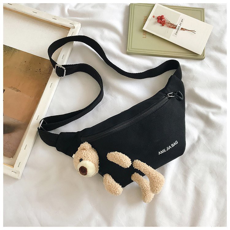 KW80790 Bear Chest Bag Black