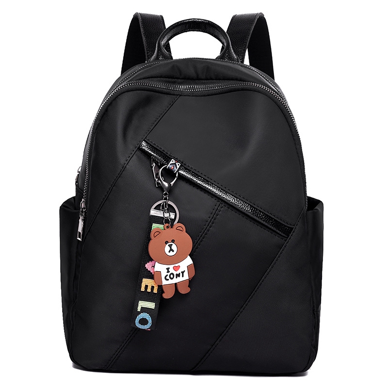 KW80793  Casual Backpack + Keychain Black