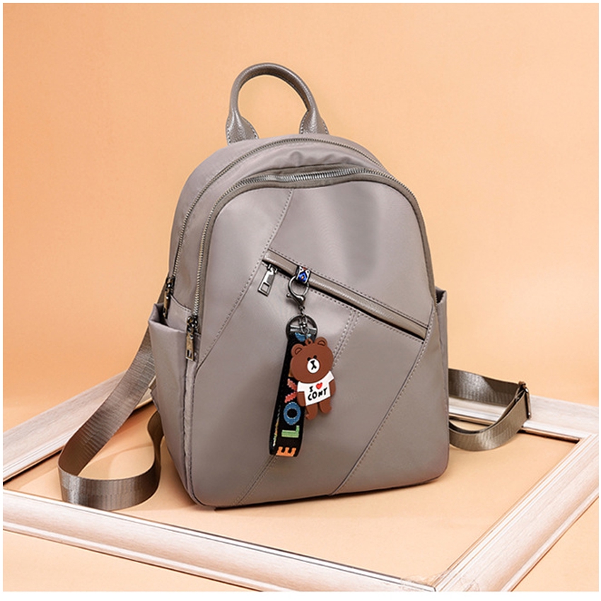 KW80793 Casual Backpack + Keychain Khaki