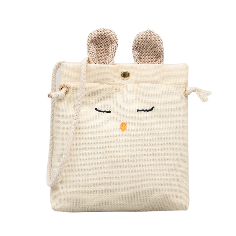 KW80802 Mini Canvas Cute Bag Cream
