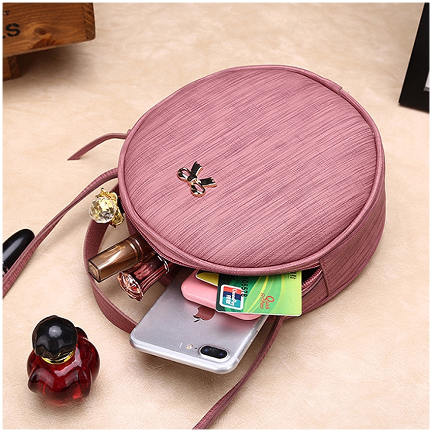 KW80806  Women's Ribbon Round Bag As Picture