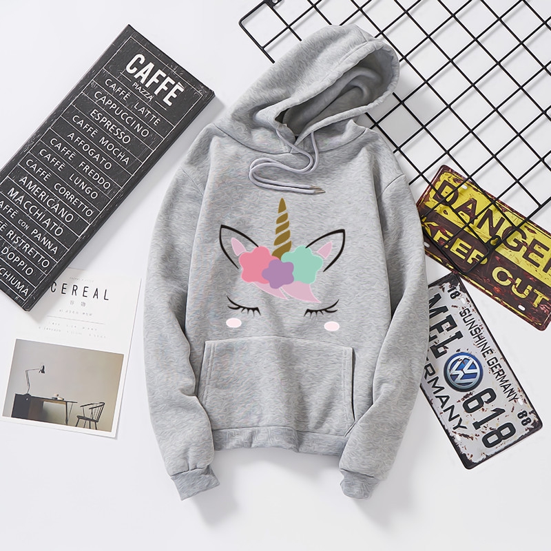 KW80807 Women's Hoodie Top Grey