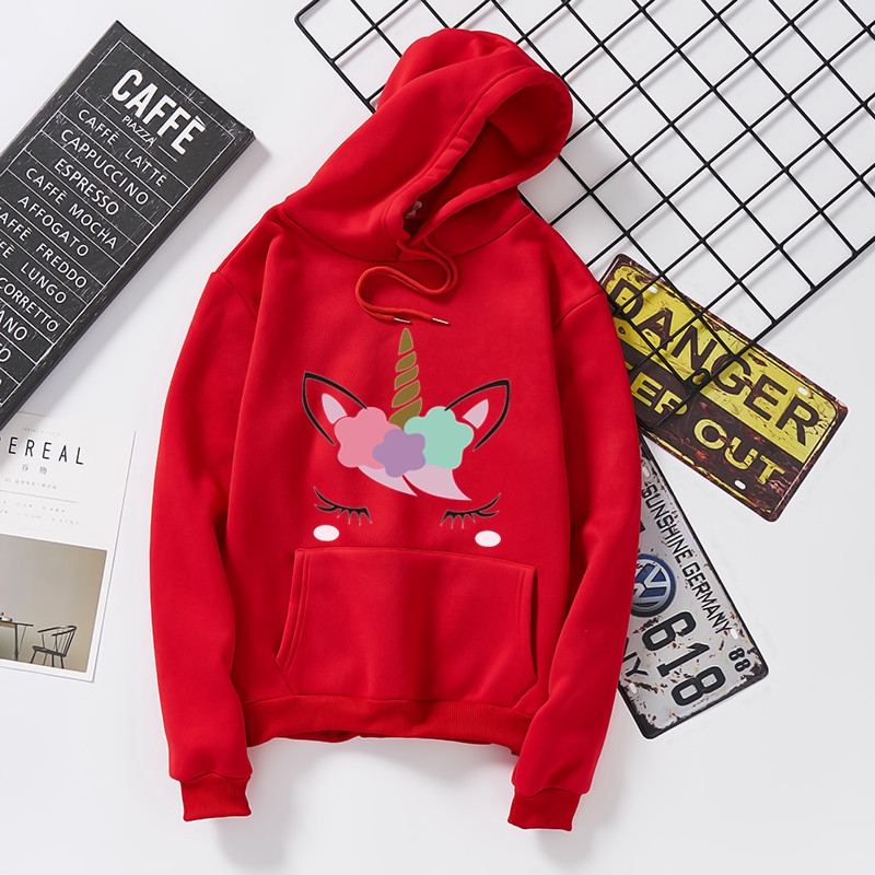 KW80807 Women's Hoodie Top Red