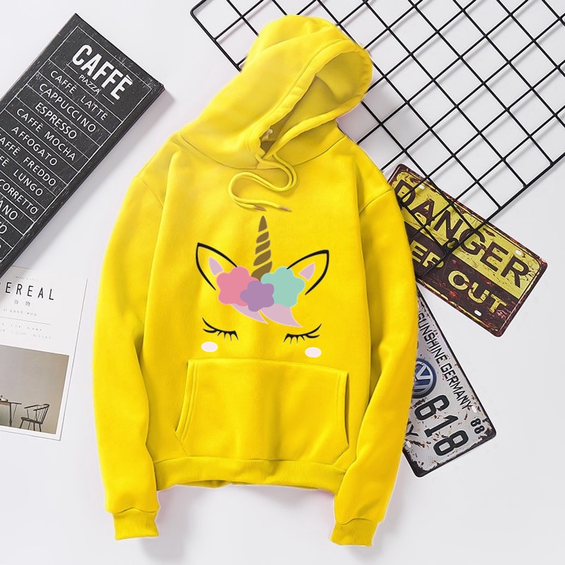 KW80807 Women's Hoodie Top Yellow
