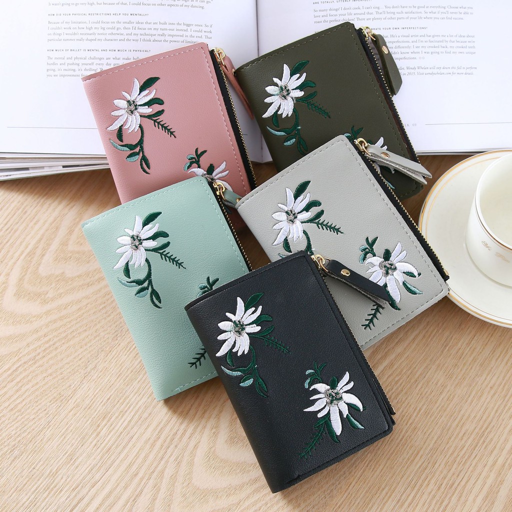 KW80850 Flowers Women's Purse Light Green