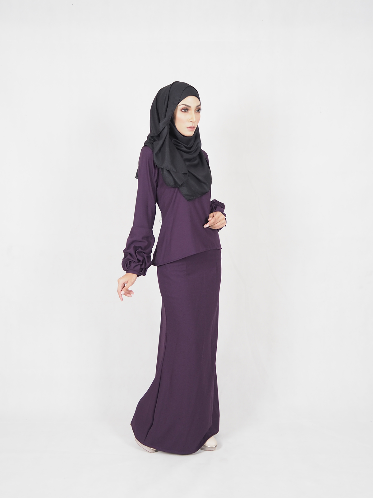 SW5392 (MATERNITY) MODERN KURUNG PURPLE