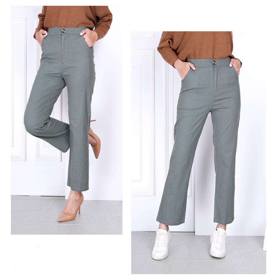 QA-802 ELASTIC PANTS GREEN