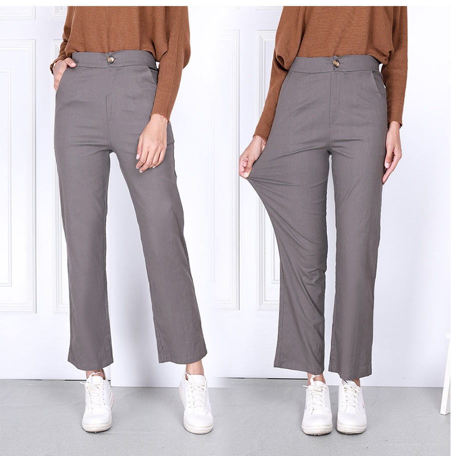 QA-802 ELASTIC PANTS GREY