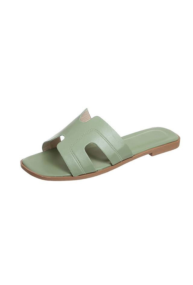 QA-806 FLAT SANDALS GREEN