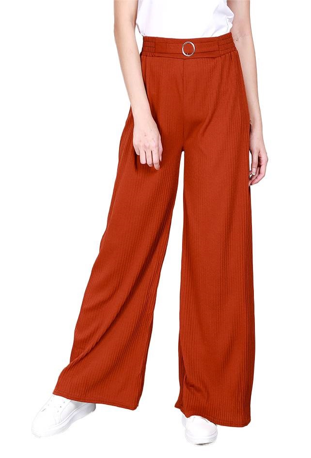 QA-811 PLEATED WIDE LONG PANTS AS PICTURE