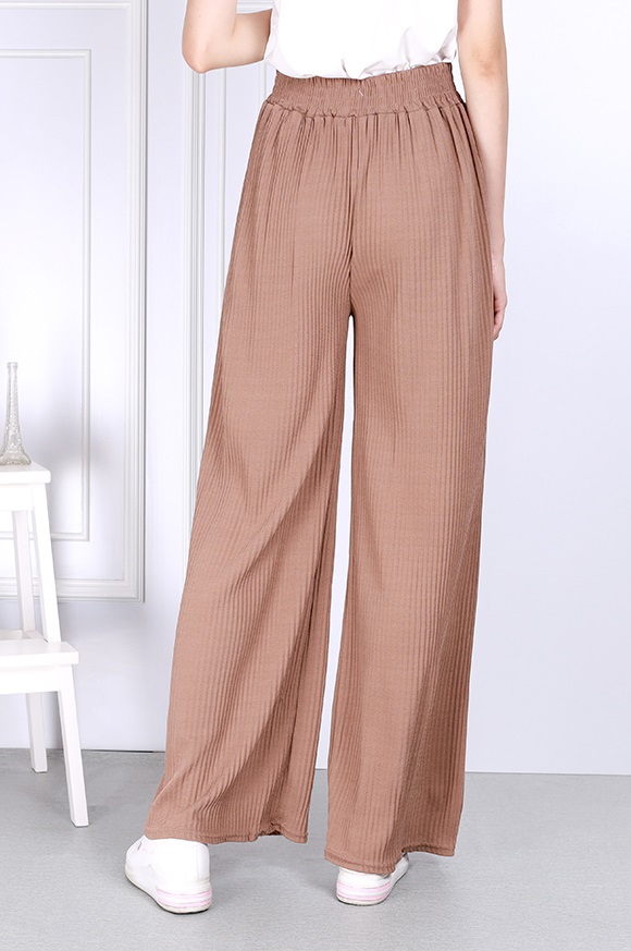 QA-811 PLEATED WIDE LONG PANTS CREAM