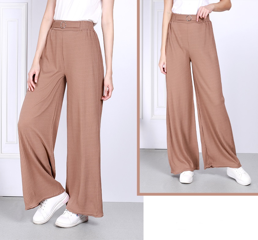 QA-811 PLEATED WIDE LONG PANTS CREAM