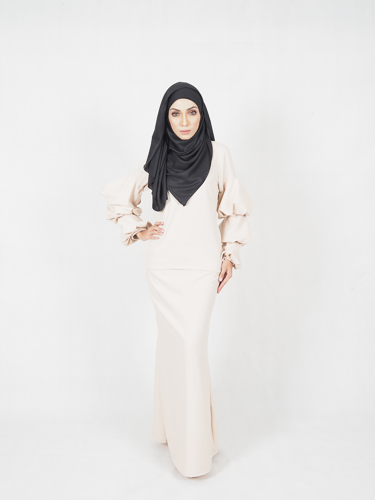 SW5391  (MATERNITY) BAJU KURUNG CREAM
