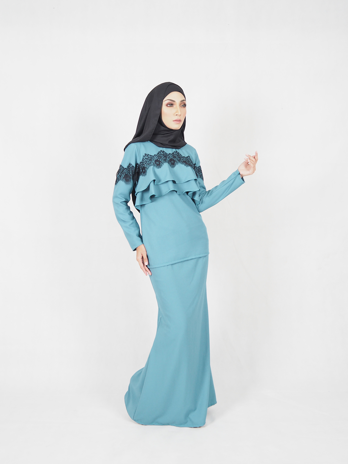 SW5393 (MATERNITY PREGNANCY) ELEGANT BAJU KURUNG BLUE