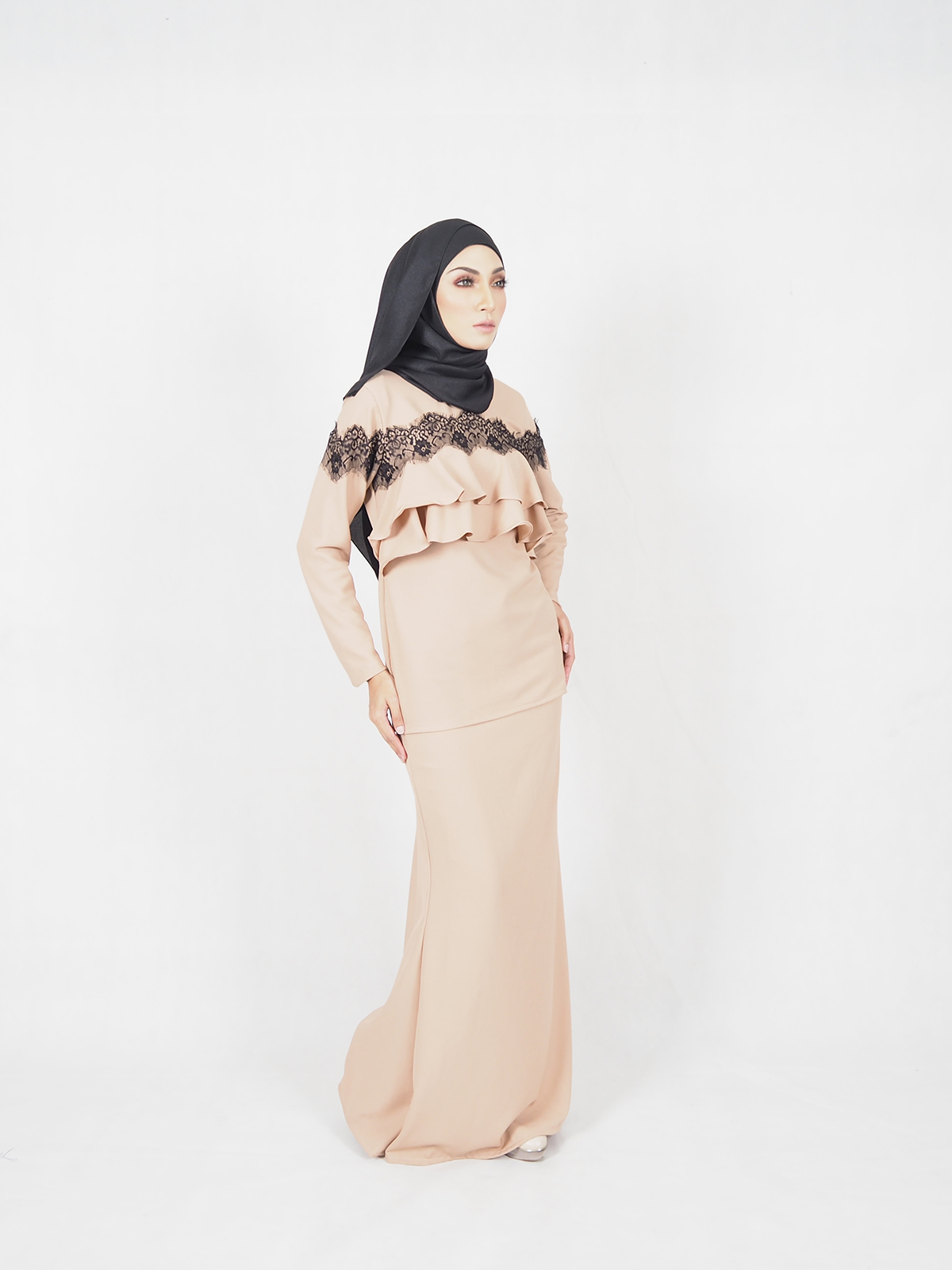 SW5393 (MATERNITY PREGNANCY) ELEGANT BAJU KURUNG BROWN