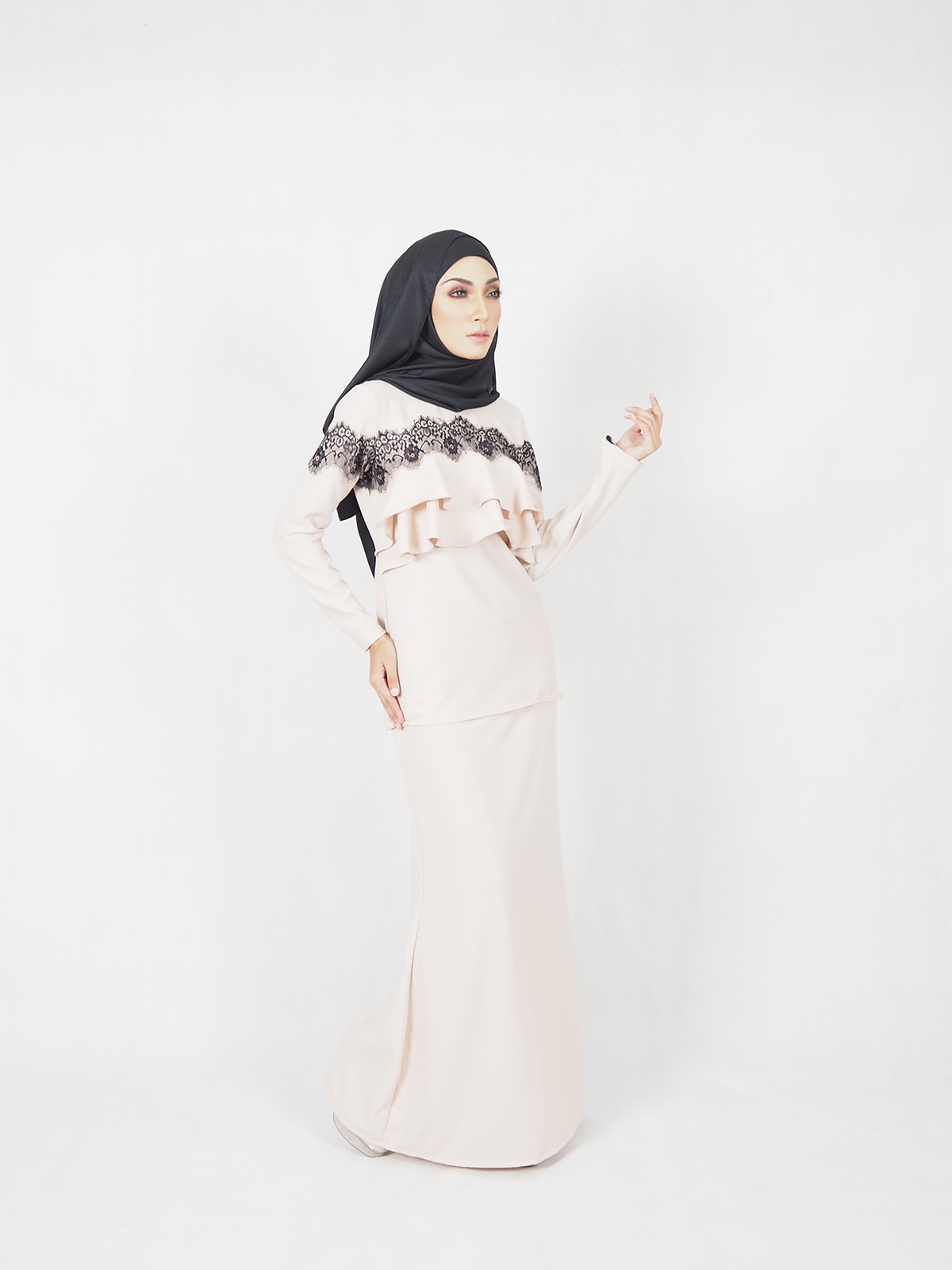 SW5393 (MATERNITY PREGNANCY) ELEGANT BAJU KURUNG CREAM