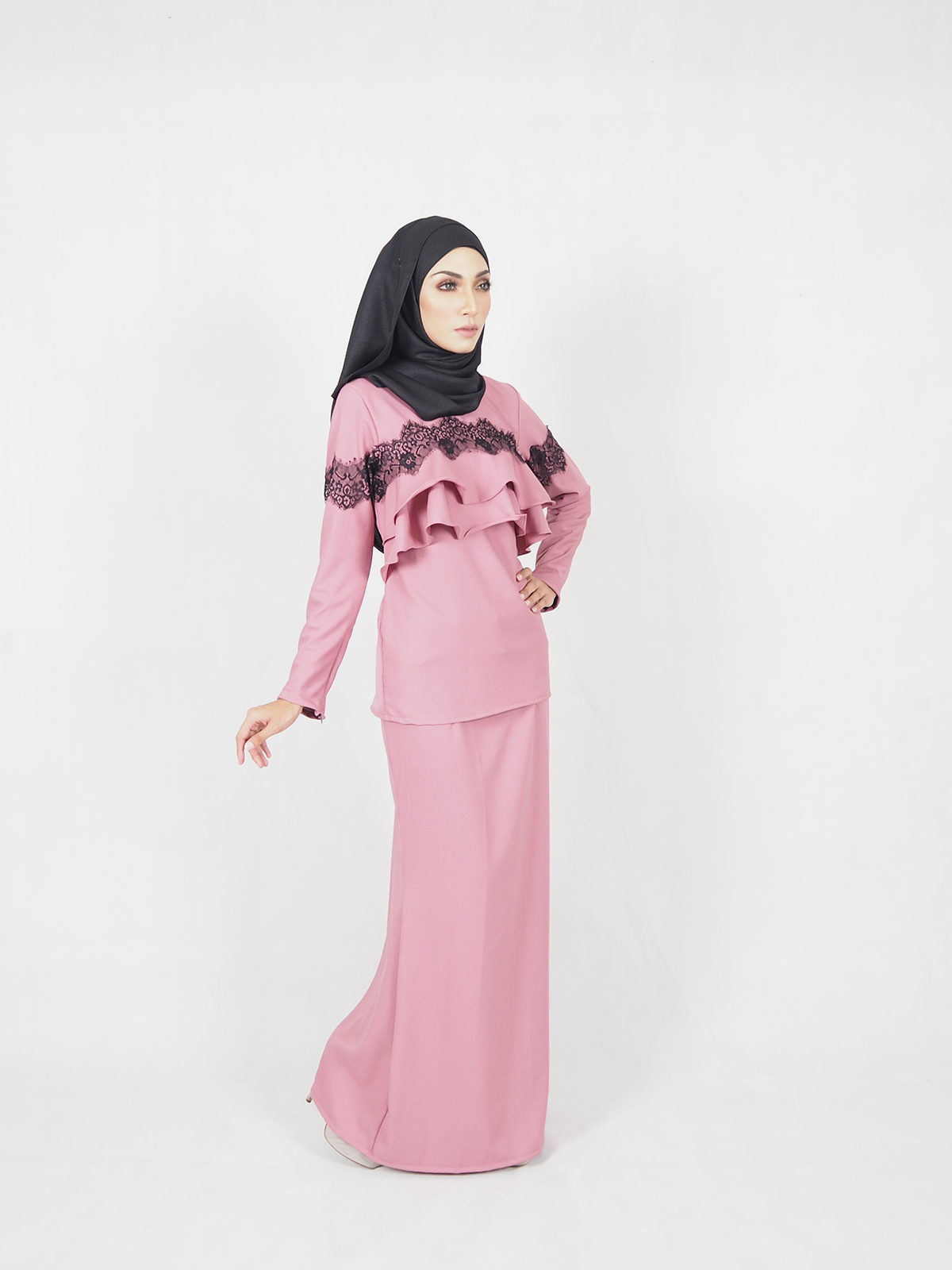 SW5393 (MATERNITY PREGNANCY) ELEGANT BAJU KURUNG DUSTY PINK