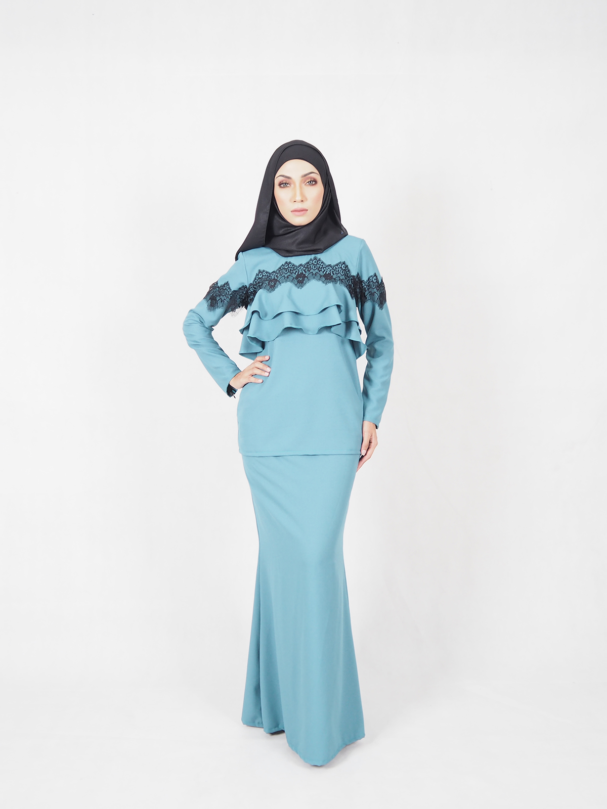 SW5393 (MATERNITY PREGNANCY) ELEGANT BAJU KURUNG BLUE