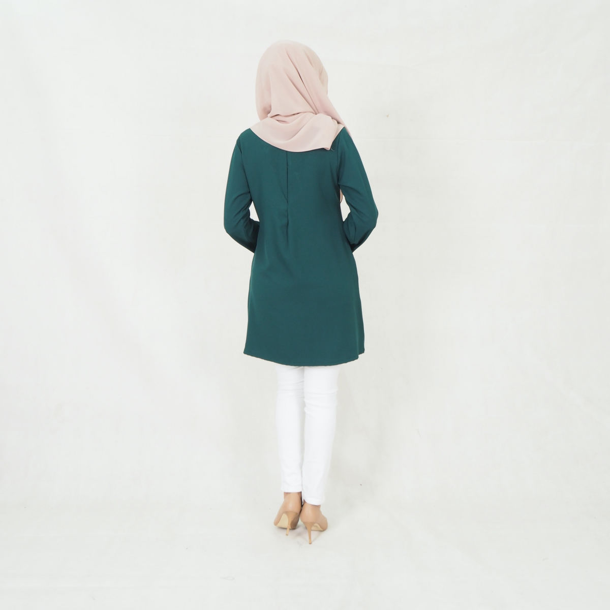 SW5397 (PLUS SIZE) LONG SLEEVES BLOUSE EMERALD GREEN