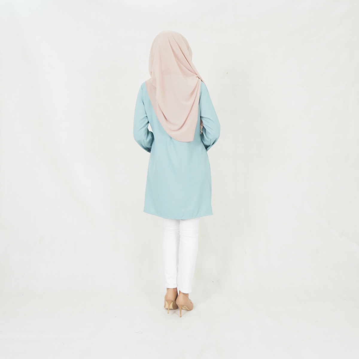 SW5397 (PLUS SIZE) LONG SLEEVES BLOUSE GREEN