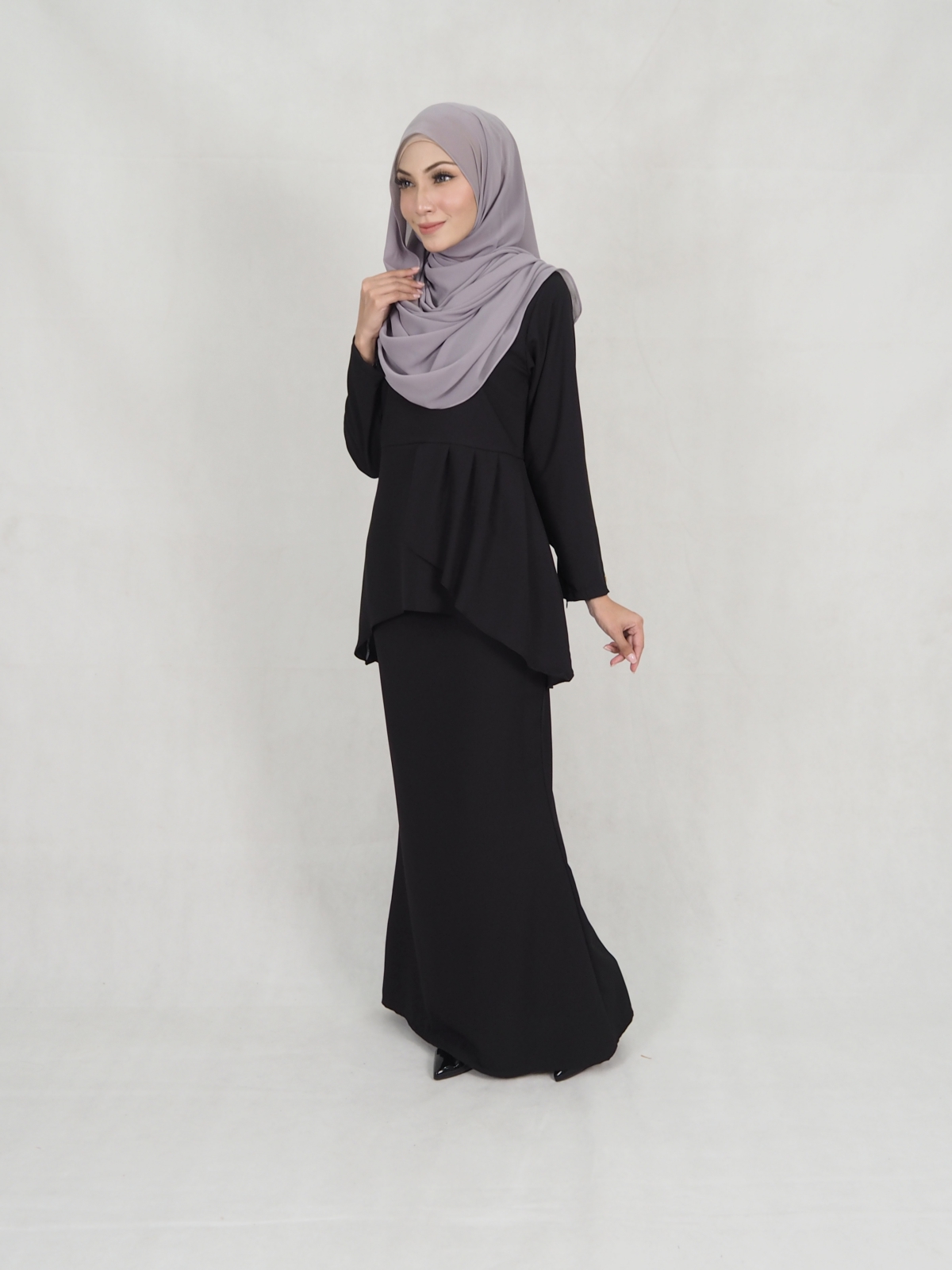 SW5398 (BREASTFEEDING) BAJU KURUNG BLACK