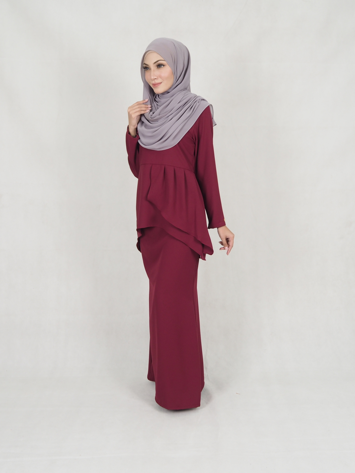 SW5398 (BREASTFEEDING) BAJU KURUNG MAROON