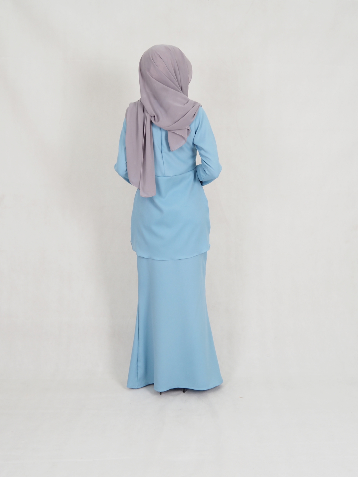 SW5398 (BREASTFEEDING) BAJU KURUNG LIGHT BLUE