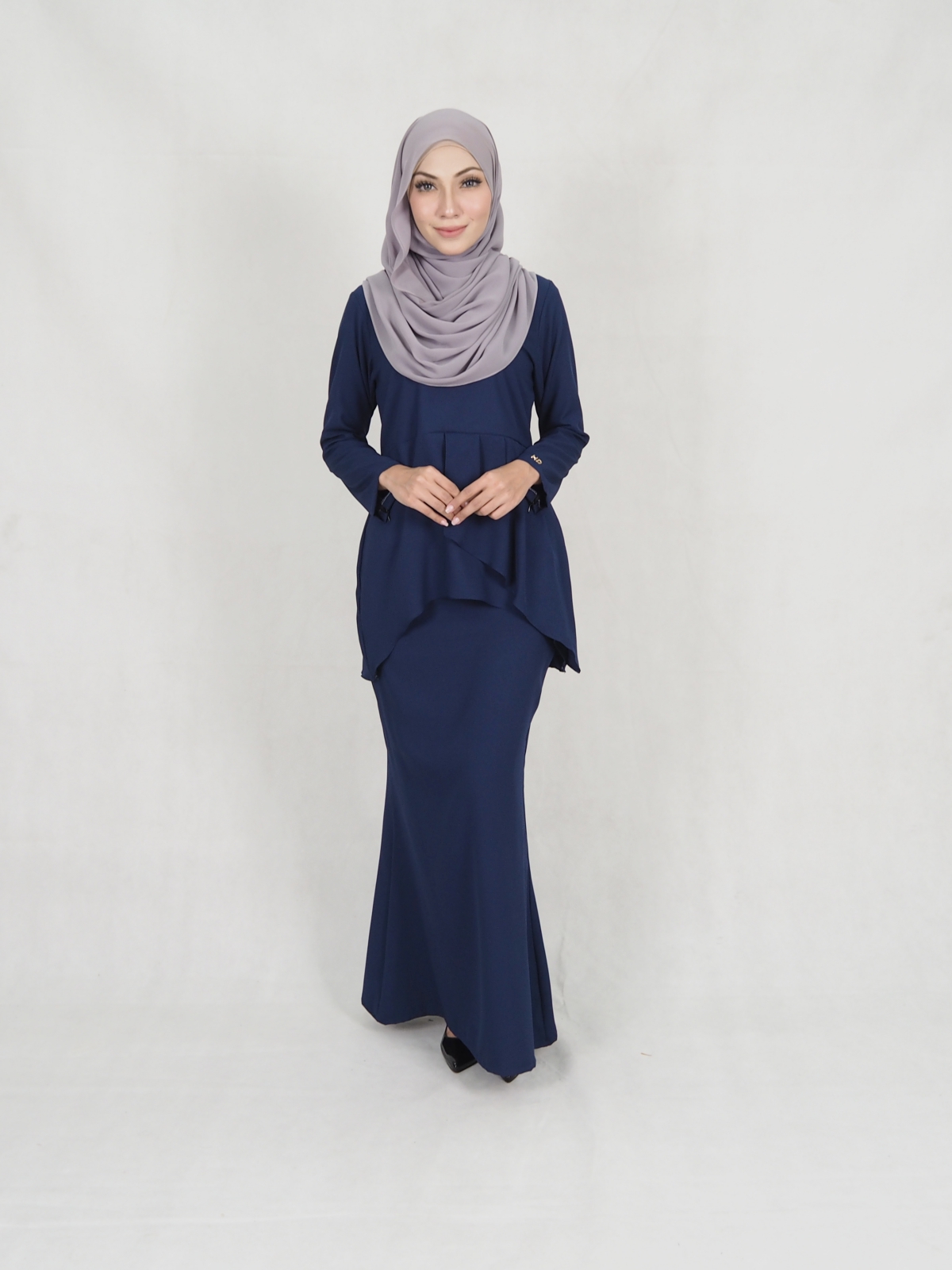 SW5398 (BREASTFEEDING) BAJU KURUNG NAVY BLUE