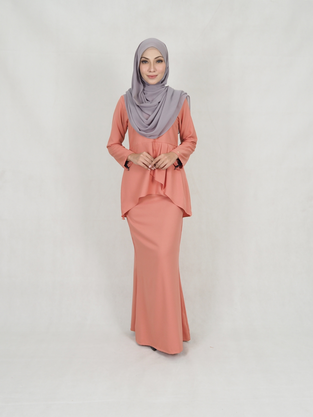 SW5398 (BREASTFEEDING) BAJU KURUNG PEACH